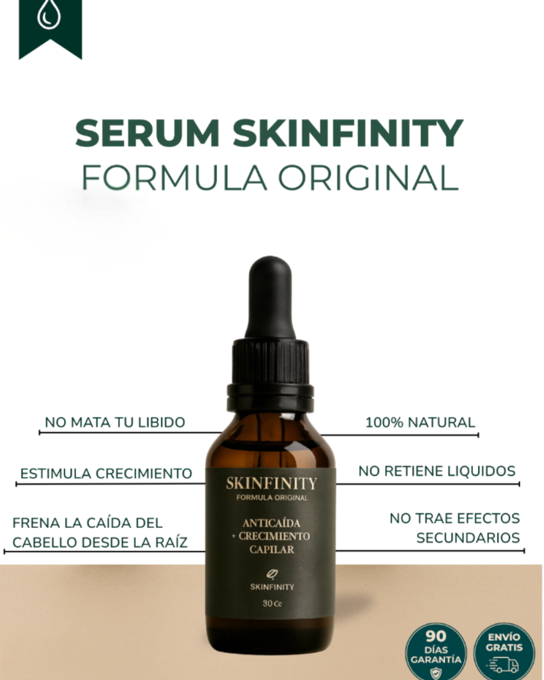 Serum anti-caida natural SKINFINITY by Nubixa