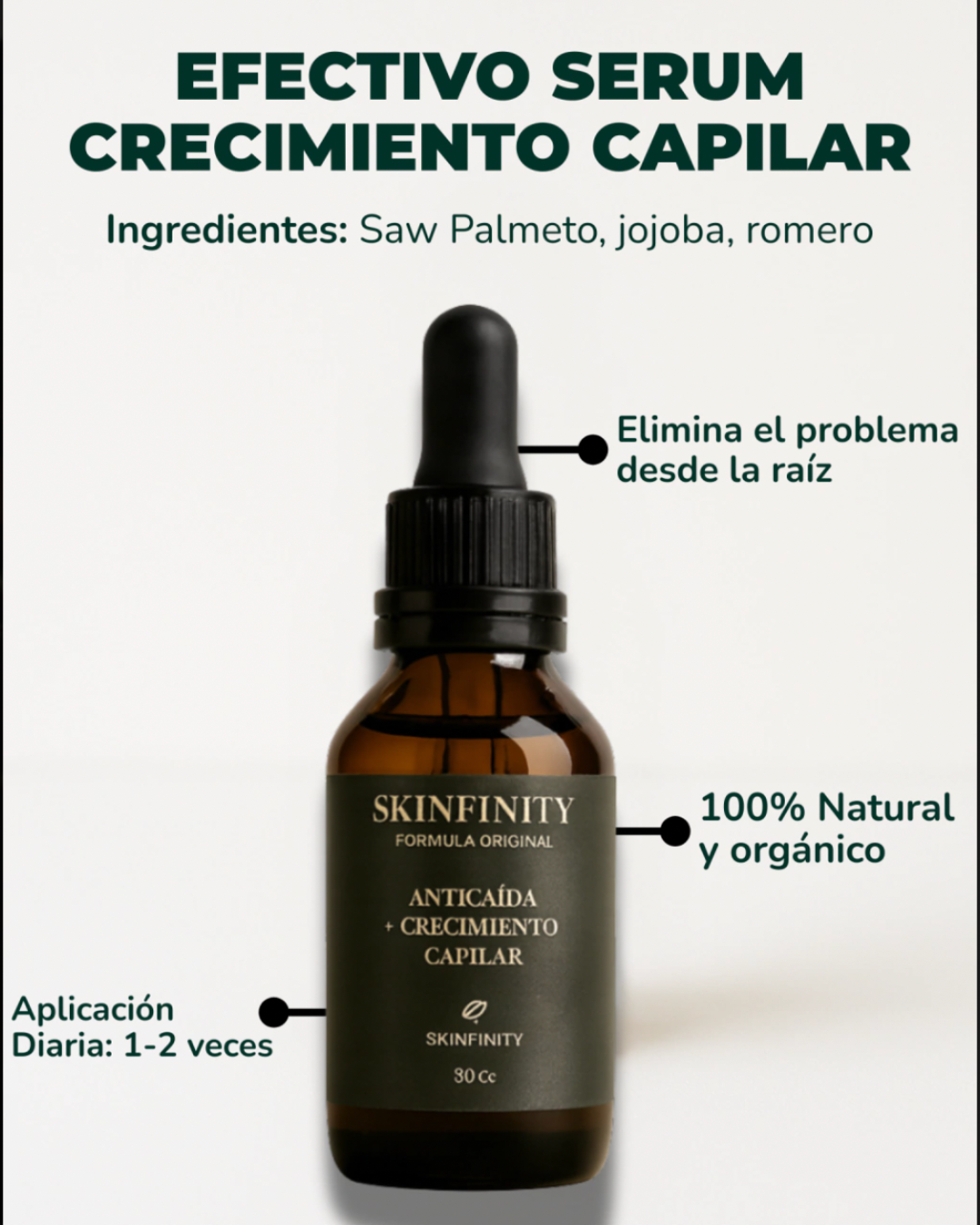 Serum anti-caida natural SKINFINITY by Nubixa